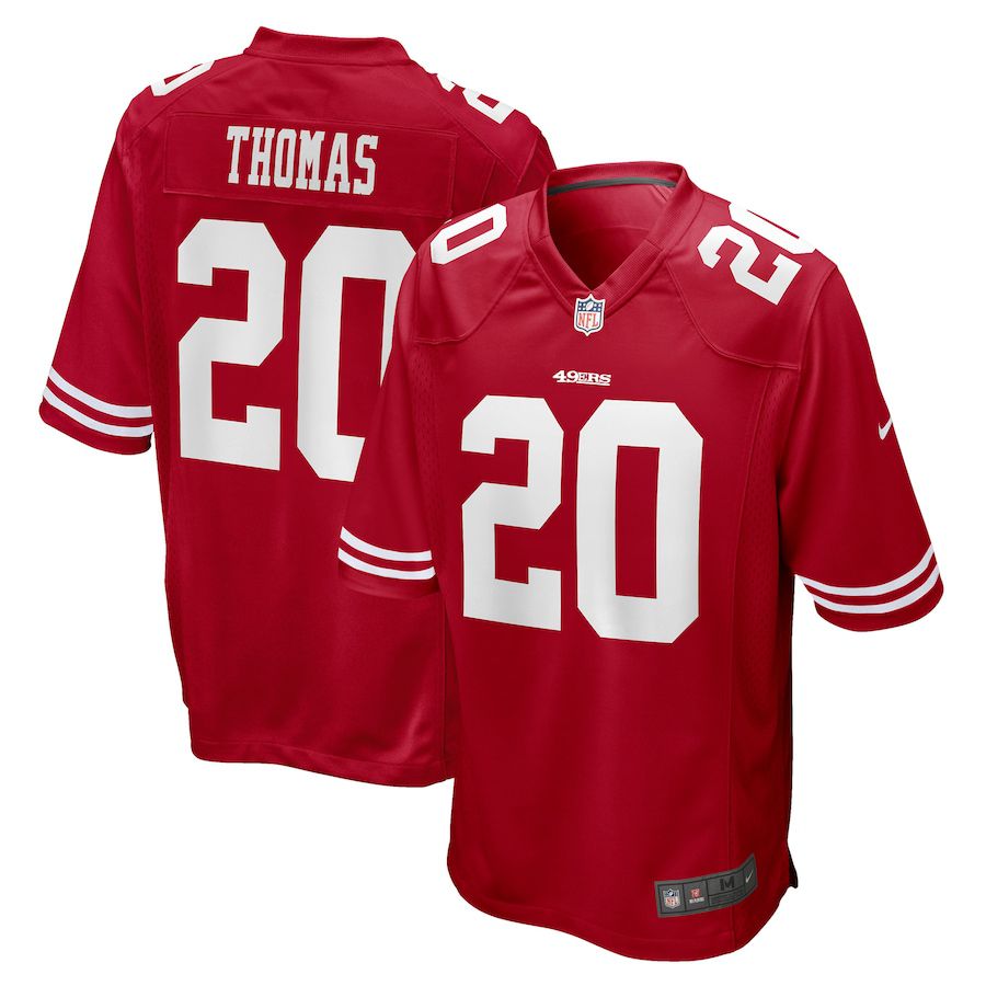 Men San Francisco 49ers 20 Ambry Thomas Nike Scarlet Game NFL Jersey